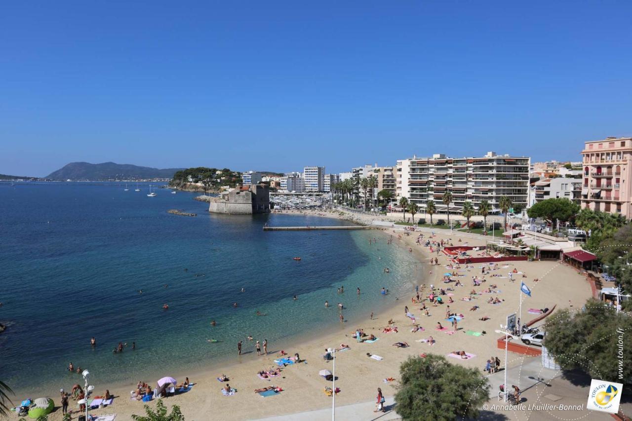 Bel Appartement T3 Mourillon A 5 Min Des Plages - Vue Mer Toulon Exteriör bild